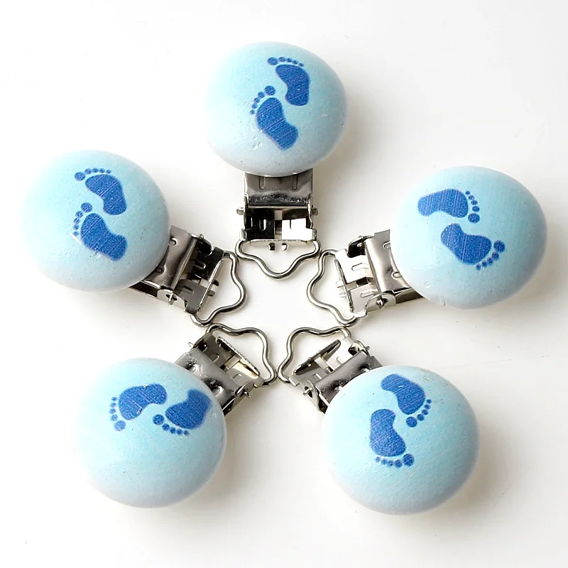 5pcs/lot Metal Wooden Blue Feet Baby Pacifier Clips For Holders Cute Infant Soother Clasps Teethers Accessories
5pcs/lot Metal Wooden Blue Feet Baby Pacifier Clips For Holders Cute Infant Soother Clasps Teethers Accessories