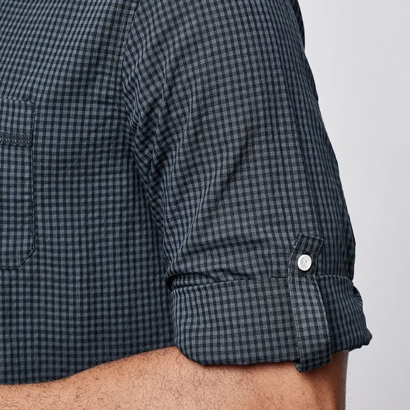 Summer 2020 Men Shirt Cotton Plaid White Color For Man Casual Three Quarter Sleeve Slim Clothes Male Wear Brand Clothing 8815
Summer 2020 Men Shirt Cotton Plaid White Color For Man Casual Three Quarter Sleeve Slim Clothes Male Wear Brand Clothing 8815