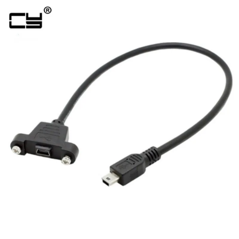 Panel Mount Type Mini USB 5Pin Male to Female Extension Adapter Cable with Screws 50cm
Panel Mount Type Mini USB 5Pin Male to Female Extension Adapter Cable with Screws 50cm