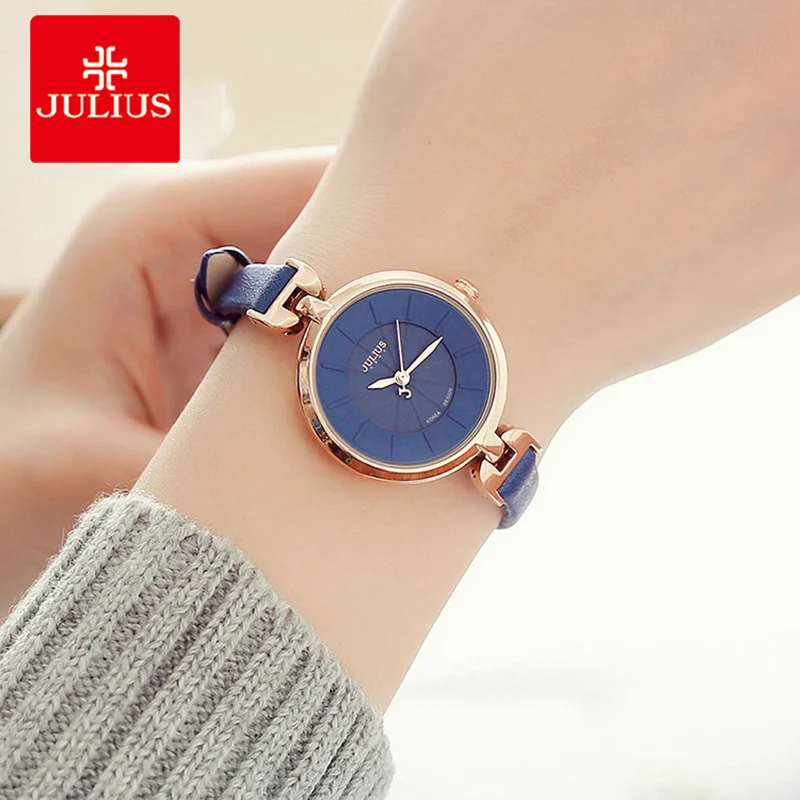 Top Women Watch Elegant Ladies Quartz Wrist watch Classic Blue Dress Leather Bracelet Watches Clock Gift Julius Relogio Feminino
Top Women Watch Elegant Ladies Quartz Wrist watch Classic Blue Dress Leather Bracelet Watches Clock Gift Julius Relogio Feminino