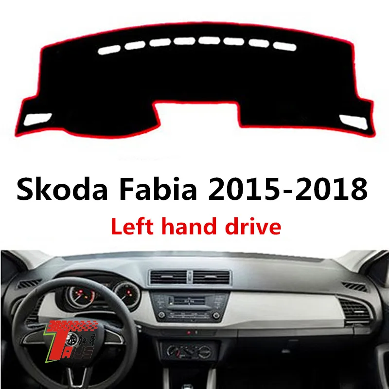 Защитный коврик TAIJS для приборной панели автомобиля чехол Skoda Fabia 2015 2018 полиэстер