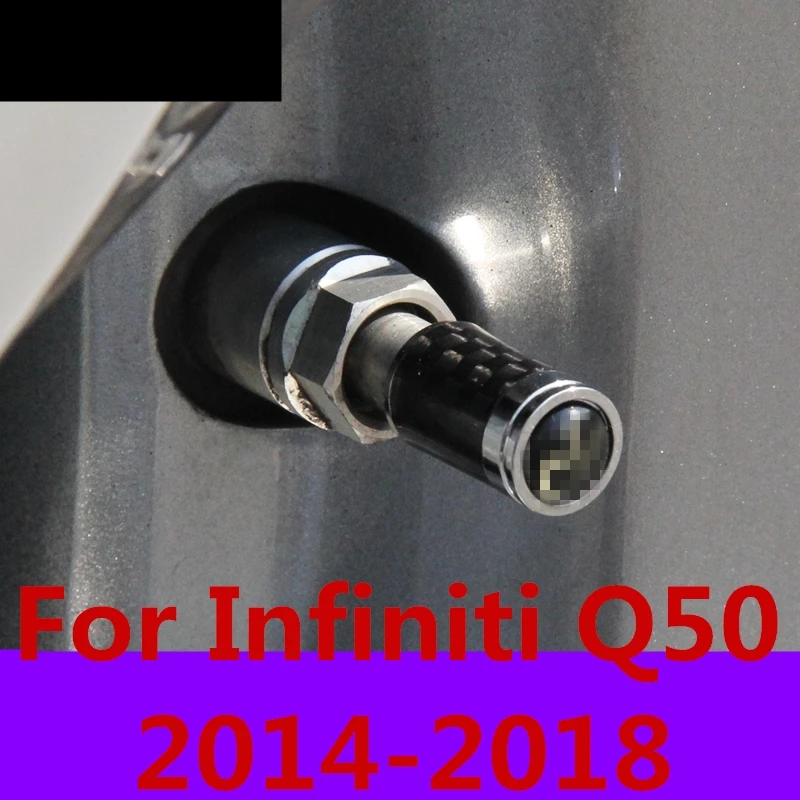 Фото Для Infiniti Q50 2014 18 Theftproof углеродное волокно сплав медь Автомобильные Колесные Шины