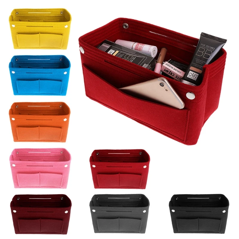 Women's Casual Felt Makeup Bag Handbag Organizer Purse Insert Bag Fabric Storage Cosmetic Pouch Bags for Women Travel
Women's Casual Felt Makeup Bag Handbag Organizer Purse Insert Bag Fabric Storage Cosmetic Pouch Bags for Women Travel