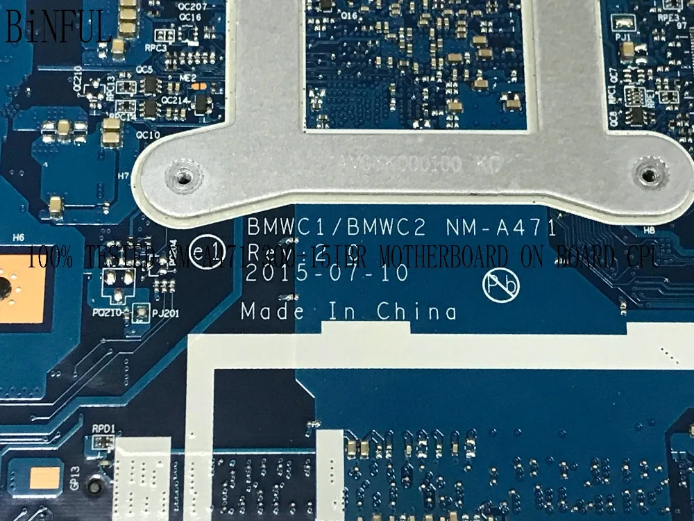BiNFUL 100% новая материнская плата BMWC1/BMWC2 для ноутбука подходит LENOVO 300 15IBR ЦП