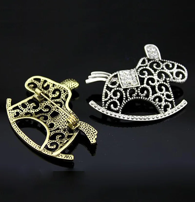 Decoration Garment Accessories Retro Rhinestone Hollow Animal Toy Hobbyhorse Cockhorse Brooch Pin
Decoration Garment Accessories Retro Rhinestone Hollow Animal Toy Hobbyhorse Cockhorse Brooch Pin