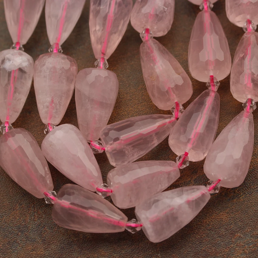 Approx 13-15pcs/strand,Natural Pink Quartz Teardrop Beads Pendant,Facted Drilled Pink Quartz Slab Bead Jewelry DIY SY-657AMEE
Approx 13-15pcs/strand,Natural Pink Quartz Teardrop Beads Pendant,Facted Drilled Pink Quartz Slab Bead Jewelry DIY SY-657AMEE