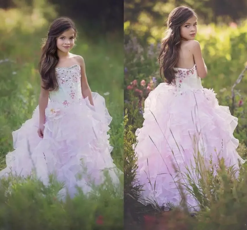 Фото Платье с цветочным узором для девочек платье особых случаев со стразами и