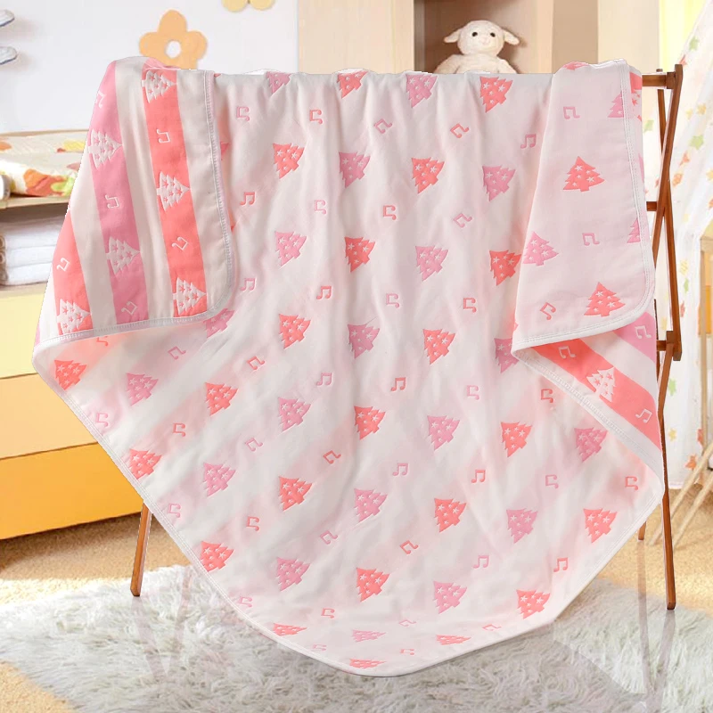 Детская ванночка Полотенца Стёганое одеяло 6 Слои марлевые пеленки для