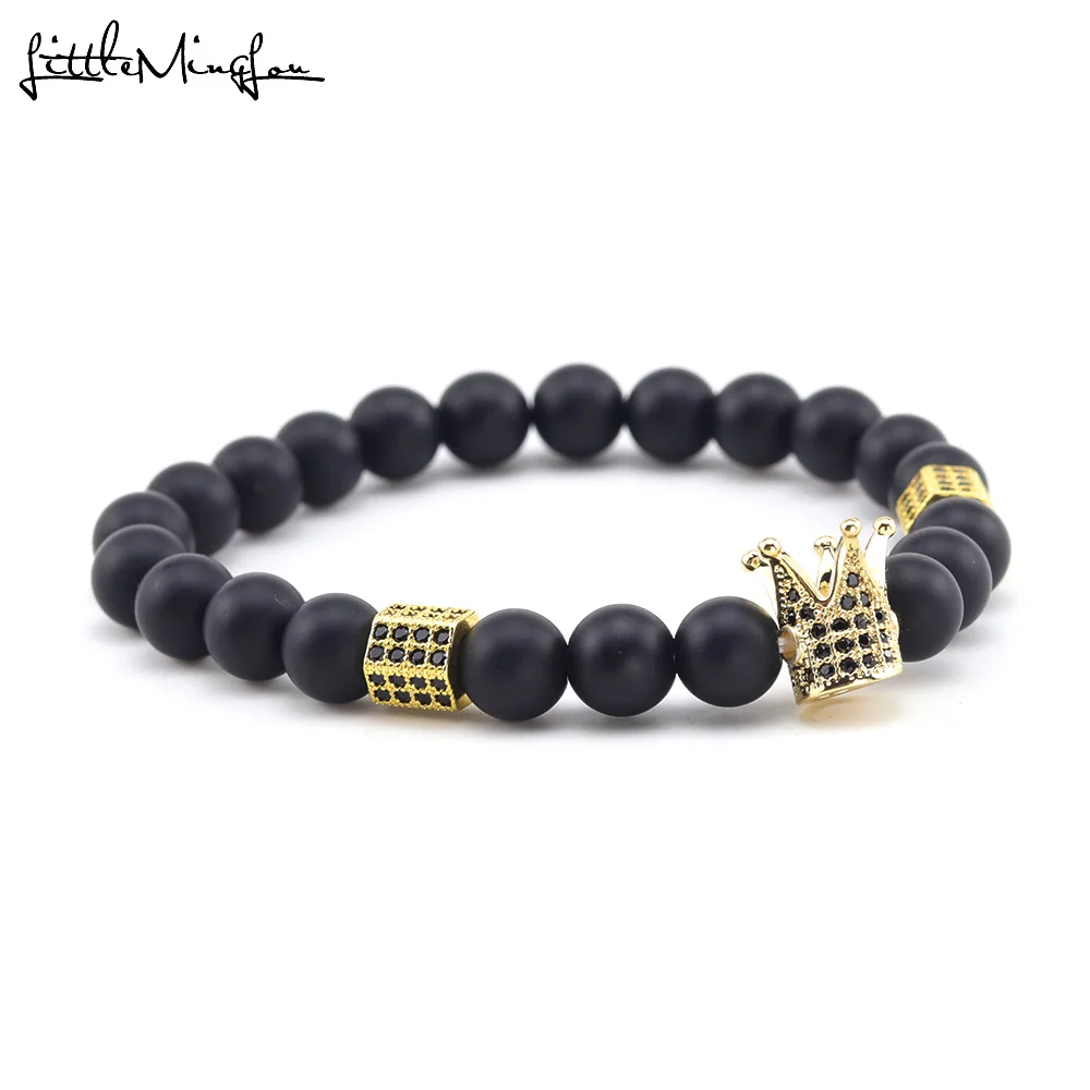 Luxury men Bracelet Pave Cubic zirconia crown charms natural stone beads men Bracelet & bangles for men jewelry family Gift
Luxury men Bracelet Pave Cubic zirconia crown charms natural stone beads men Bracelet & bangles for men jewelry family Gift