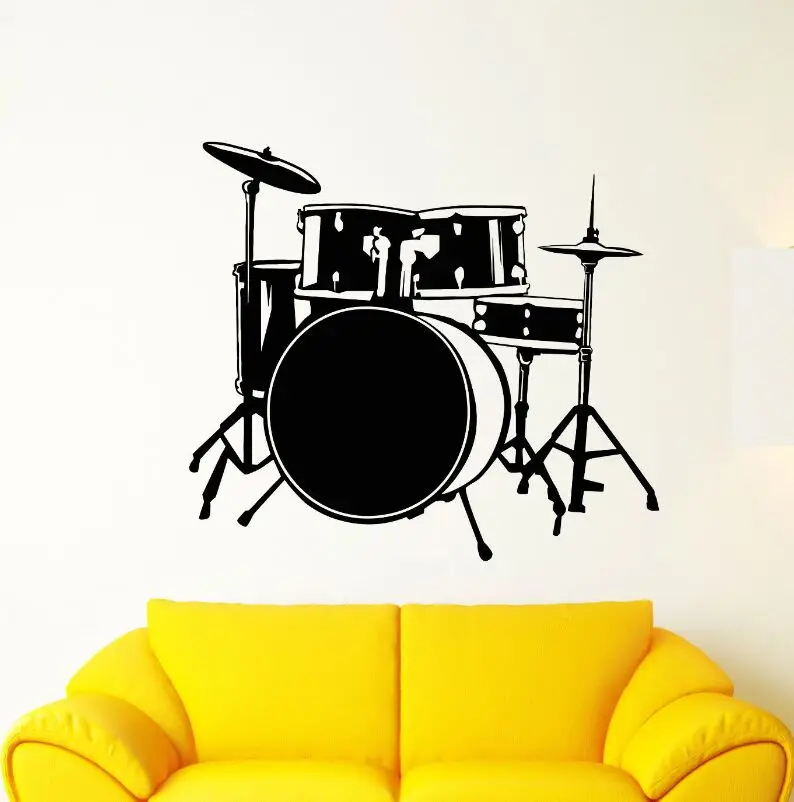 Musical Instrument Wall Sticker Removable Vinyl Drum Kit Drummer Music Wall Decal Music Bar Wall Art Mural Musical Decor AY612
Musical Instrument Wall Sticker Removable Vinyl Drum Kit Drummer Music Wall Decal Music Bar Wall Art Mural Musical Decor AY612