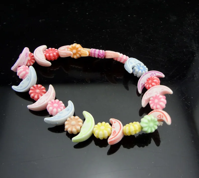 Tracking Shipping 10Pcs/lot Colorful Acrylic Moon Flower Charms Stretch Bracelet For Kid Girl
Tracking Shipping 10Pcs/lot Colorful Acrylic Moon Flower Charms Stretch Bracelet For Kid Girl