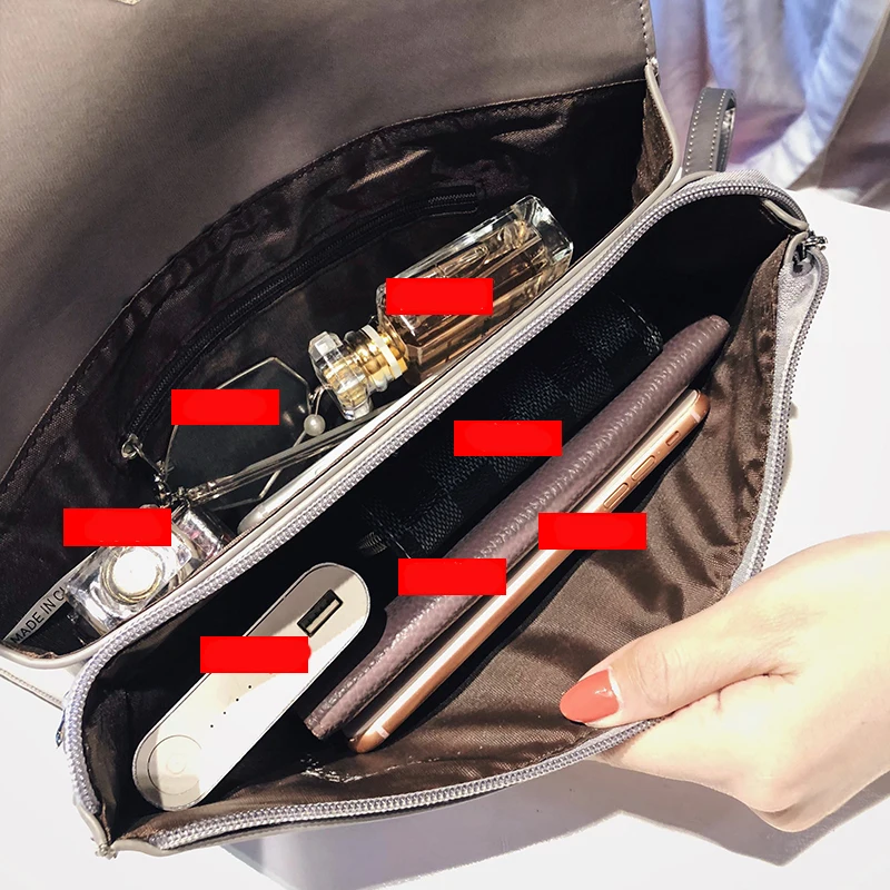 NYHED Lady clutch Handbags For Women Party Evening Purse Fashion Female Pu Top-handle Envelope Bags