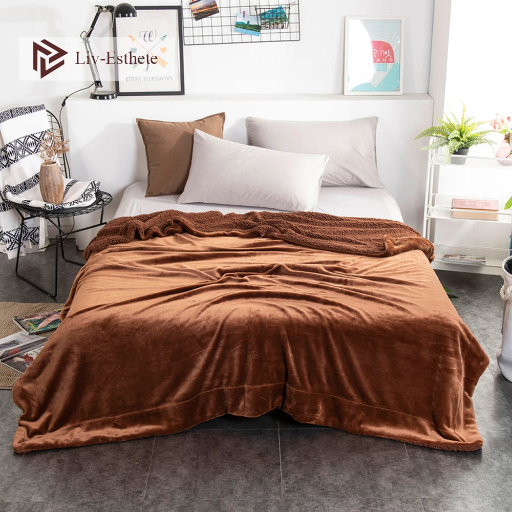 Liv-Esthete Brown Thick Sherpa Throw Blanket Weighted Flannel Fleece Blanket Queen King Adult All Season For Bed Or Couch 1PCS
Liv-Esthete Brown Thick Sherpa Throw Blanket Weighted Flannel Fleece Blanket Queen King Adult All Season For Bed Or Couch 1PCS