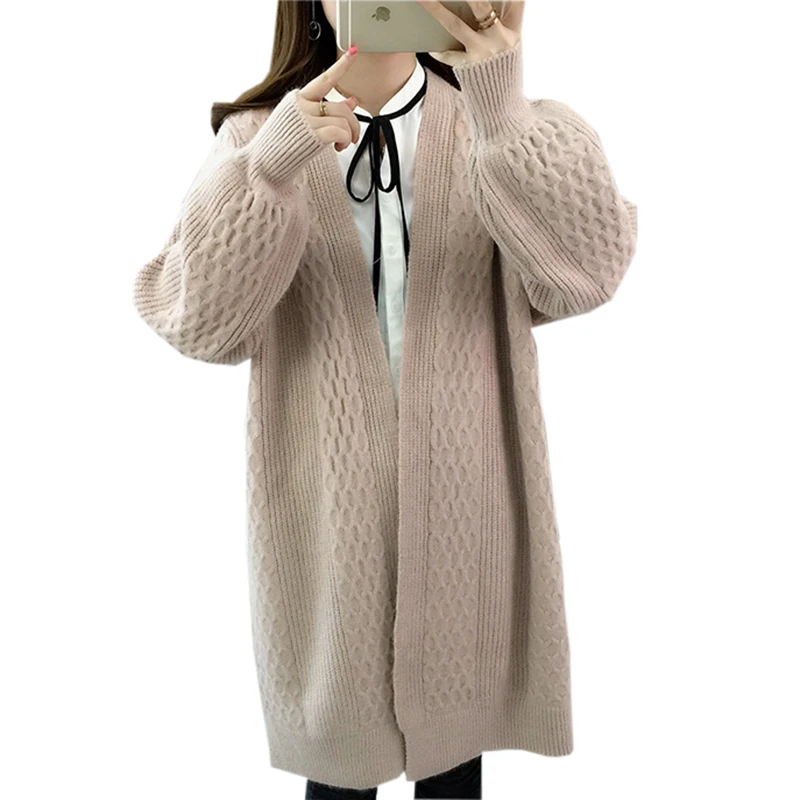 2018 Autumn Loose Sweaers Coats Lantern Sleeve Knitted Long Sleeve Sweater Tops Female Open Stitch Sweaters Coats FP1371
2018 Autumn Loose Sweaers Coats Lantern Sleeve Knitted Long Sleeve Sweater Tops Female Open Stitch Sweaters Coats FP1371