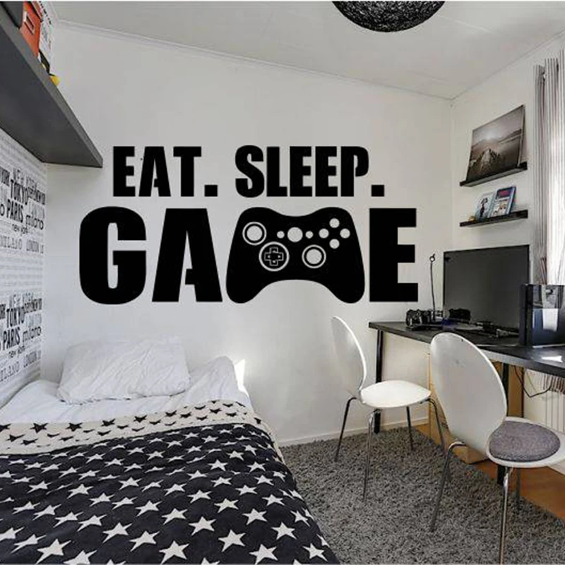 Gamer Wall Decor Playstation Controller Wall Decal eat sleep game decor video game wall decal Customized For Kids BedroomA1-002
Gamer Wall Decor Playstation Controller Wall Decal eat sleep game decor video game wall decal Customized For Kids BedroomA1-002