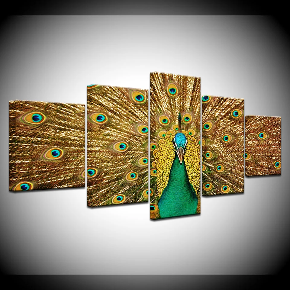 Canvas Painting Beautiful Green Peacock 5 Pieces Wall Art Painting Modular Wallpapers Poster Print for living room Home Decor
Canvas Painting Beautiful Green Peacock 5 Pieces Wall Art Painting Modular Wallpapers Poster Print for living room Home Decor