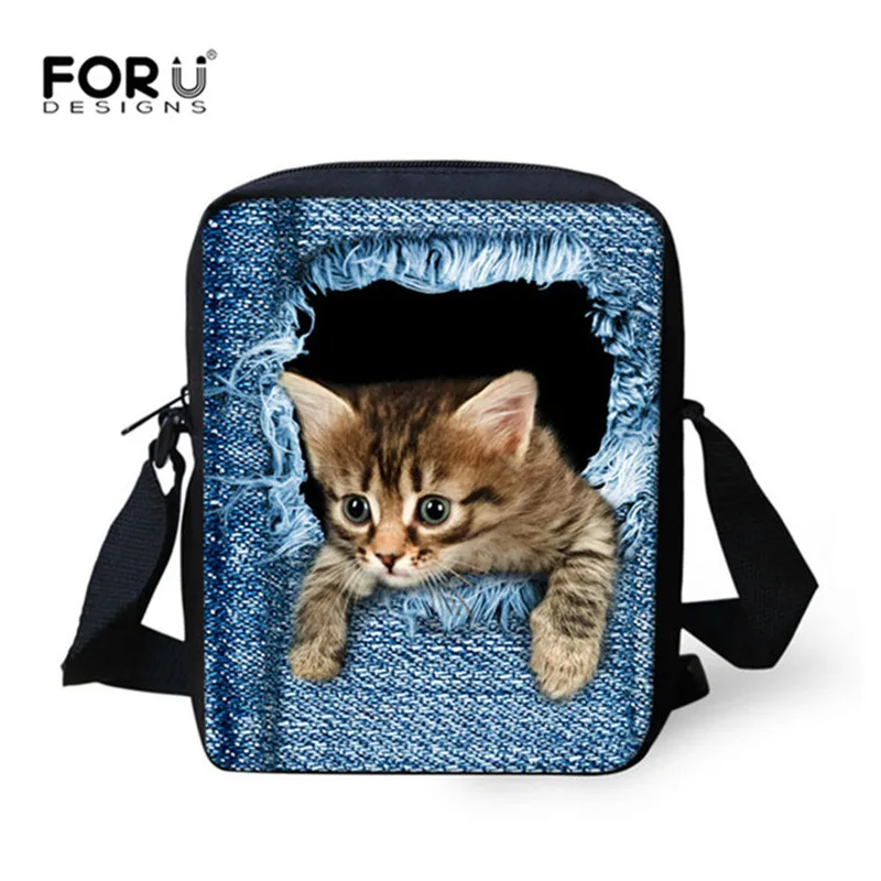 FORUDESIGNS Women Messenger Bags 3D Denim Animal Shoulder Bag Handbags Cute Cat Messenger Bags Children Crossbody Bag for Girls
FORUDESIGNS Women Messenger Bags 3D Denim Animal Shoulder Bag Handbags Cute Cat Messenger Bags Children Crossbody Bag for Girls