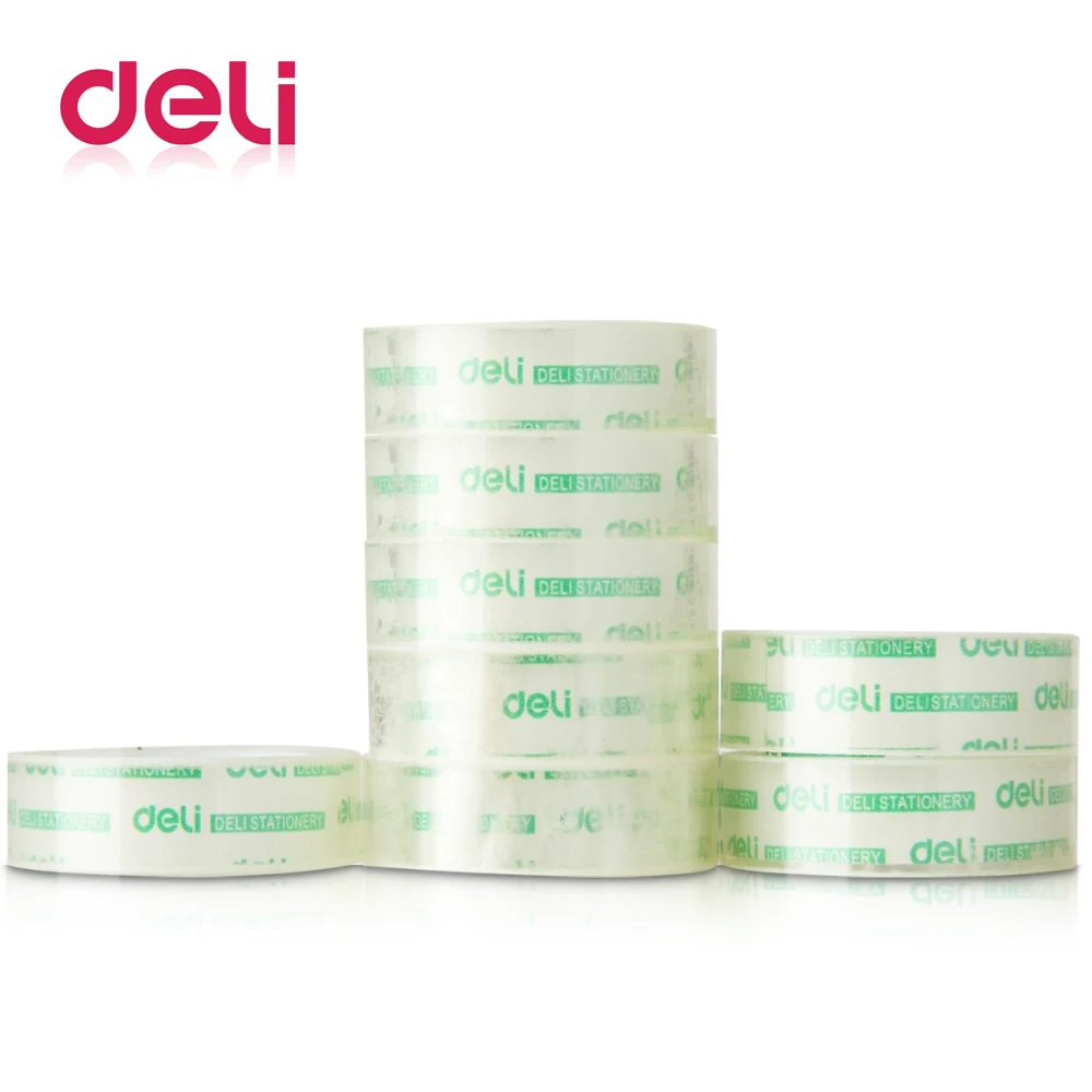 Deli 8 Rolls/pack Transparent Clear Stationery Tape 18mm Width Office Adhesive Tape Strong Sticky Office School Supplies
Deli 8 Rolls/pack Transparent Clear Stationery Tape 18mm Width Office Adhesive Tape Strong Sticky Office School Supplies