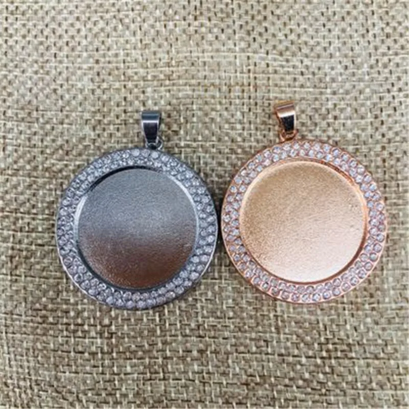 2pcs Round Crystal Zirconia Pendants Settings Base 25mm Blank Glass Cabochon Cameo Bezel Trays Setting For DIY Jewelry Making
2pcs Round Crystal Zirconia Pendants Settings Base 25mm Blank Glass Cabochon Cameo Bezel Trays Setting For DIY Jewelry Making