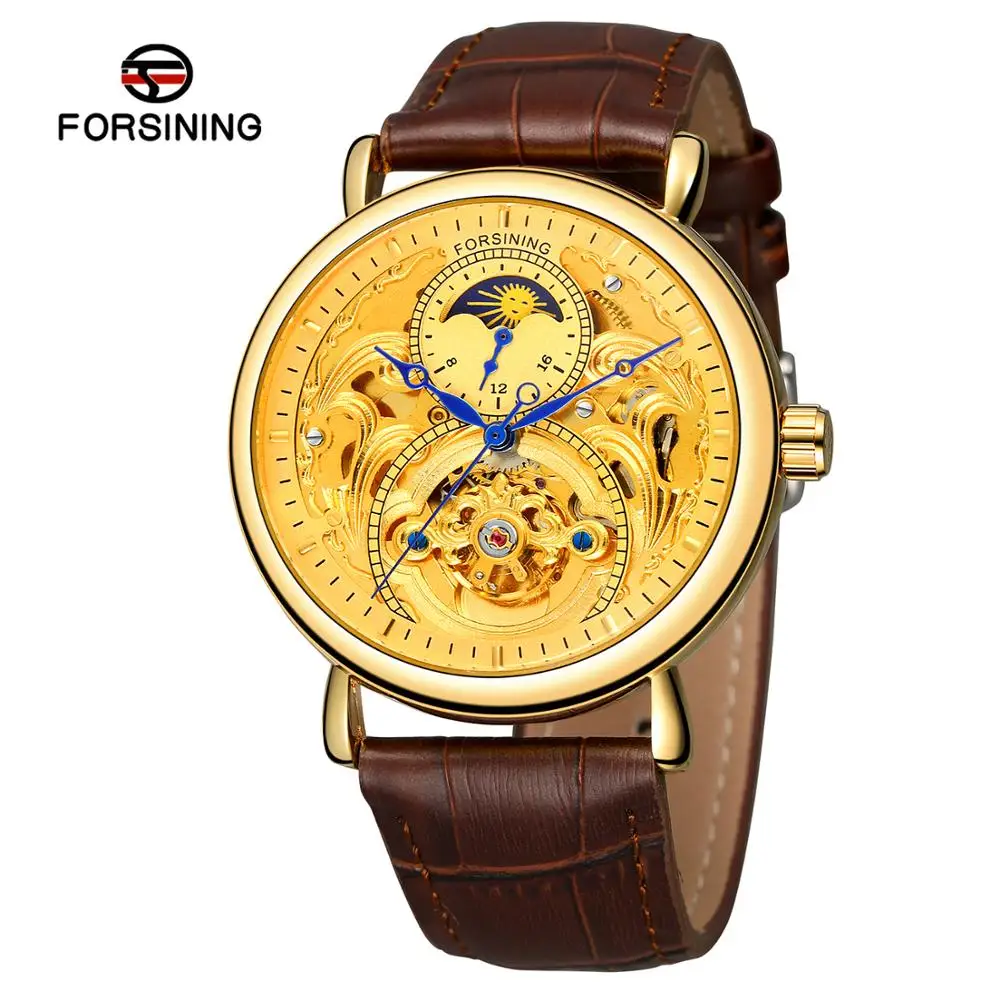 Forsining Men's Popular Analog Skeleton Automatic Movement Stylish Design Quality Genuine Leather Strap New Wristwatch FSG8177M3
Forsining Men's Popular Analog Skeleton Automatic Movement Stylish Design Quality Genuine Leather Strap New Wristwatch FSG8177M3