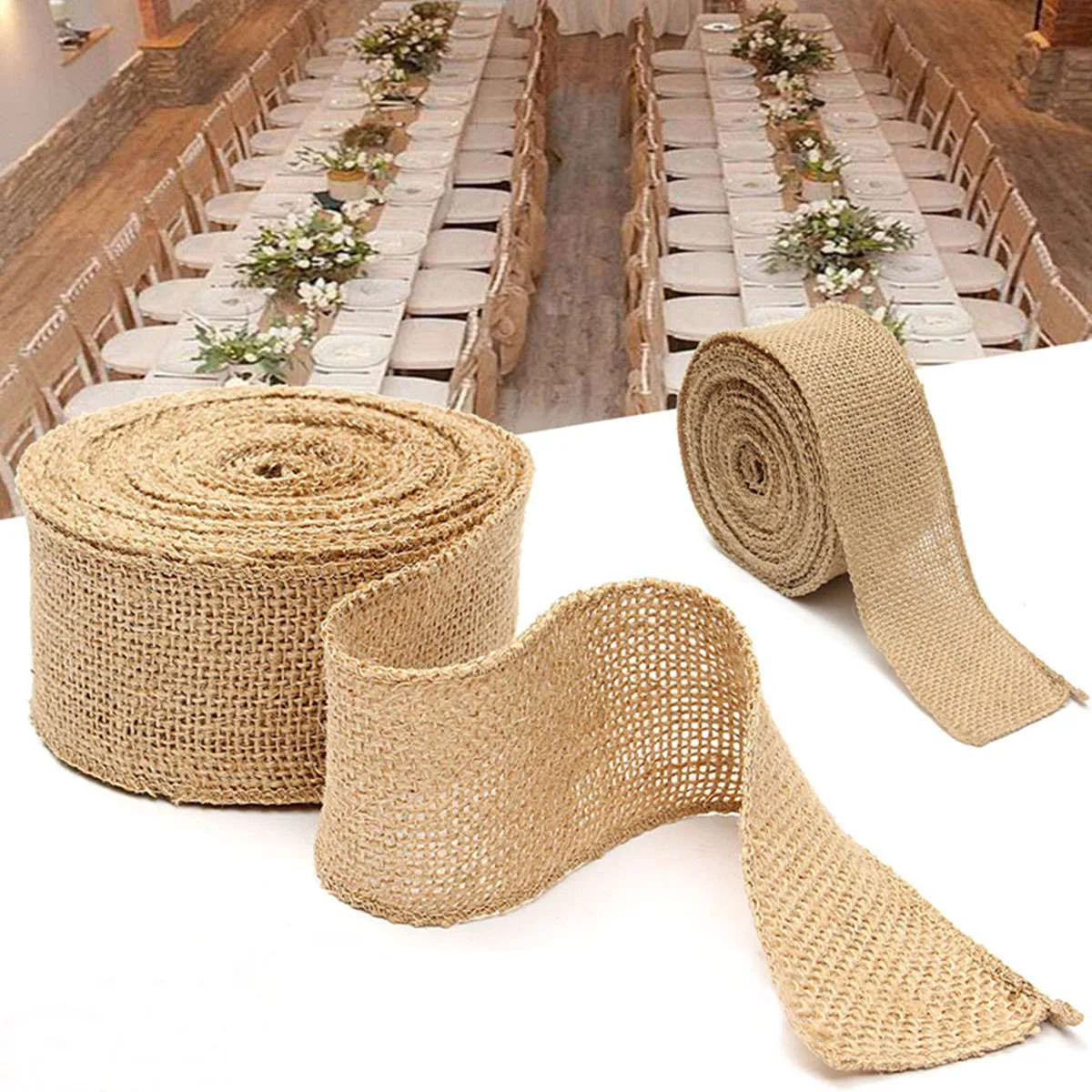 10M Natural Jute Burlap Craft Ribbon Hessian Craft Ribbon for Vintage Wedding Party Favor Decorations
10M Natural Jute Burlap Craft Ribbon Hessian Craft Ribbon for Vintage Wedding Party Favor Decorations