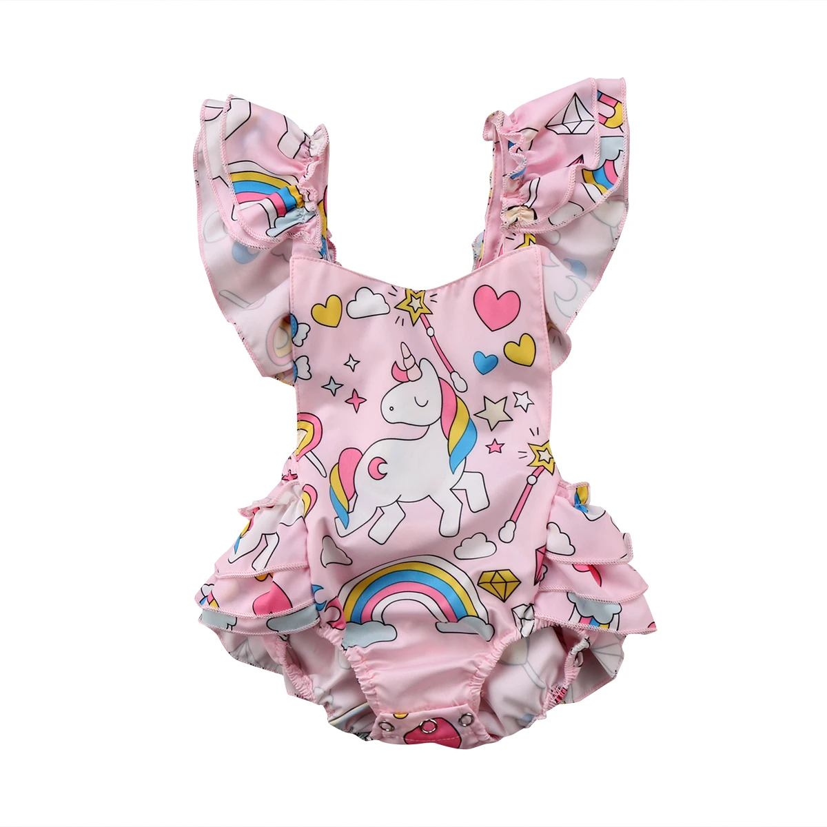 Cartoon Kid Baby Girls Backless Unicorn Ruffles Sleeveless Bodysuit Jumpsuit Outfits Clothes Size 0-24M
Cartoon Kid Baby Girls Backless Unicorn Ruffles Sleeveless Bodysuit Jumpsuit Outfits Clothes Size 0-24M