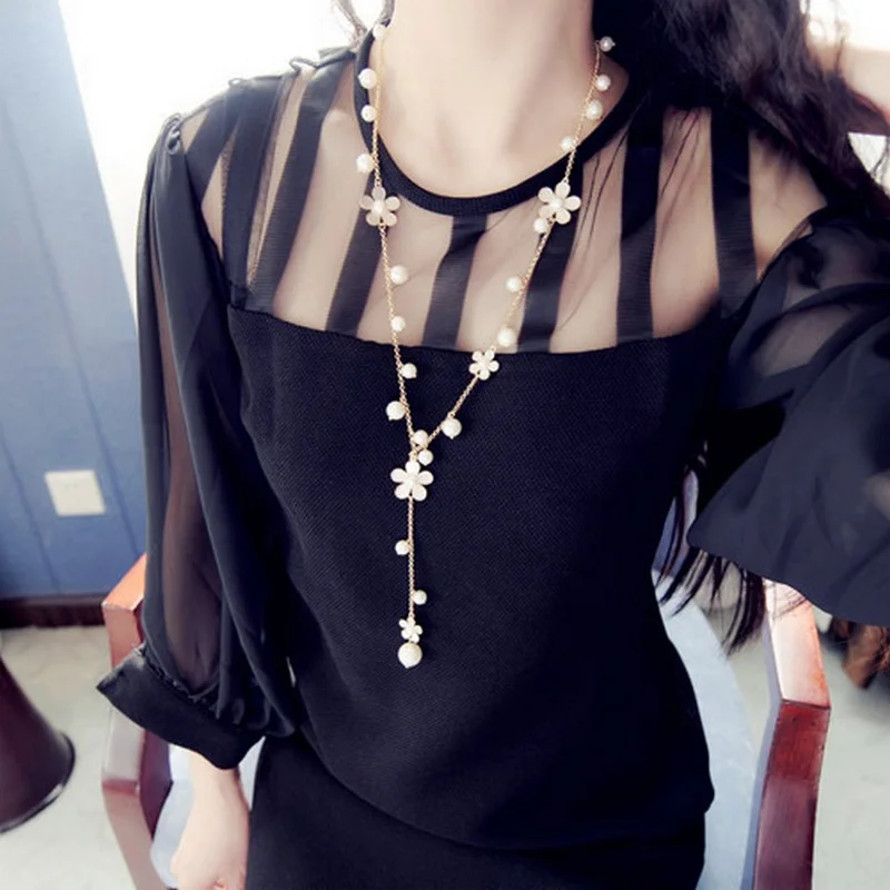 Origianl Flower Long Necklace for Women Fashion Simulated Pearl Jewelry Tassel Perlas Necklaces & Pendants Bijoux Gift
Origianl Flower Long Necklace for Women Fashion Simulated Pearl Jewelry Tassel Perlas Necklaces & Pendants Bijoux Gift