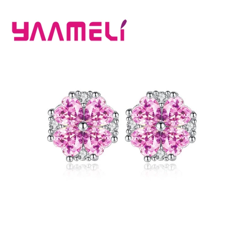 Hot Super Shinning Pink Cubic Zirconia Crystal Jewelry Pure 925 Sterling Silver Stud Earrings For Women Ladies Present
Hot Super Shinning Pink Cubic Zirconia Crystal Jewelry Pure 925 Sterling Silver Stud Earrings For Women Ladies Present