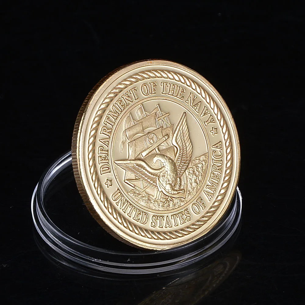 Позолоченная монета команда морского флота США памятные монеты оптовая продажа