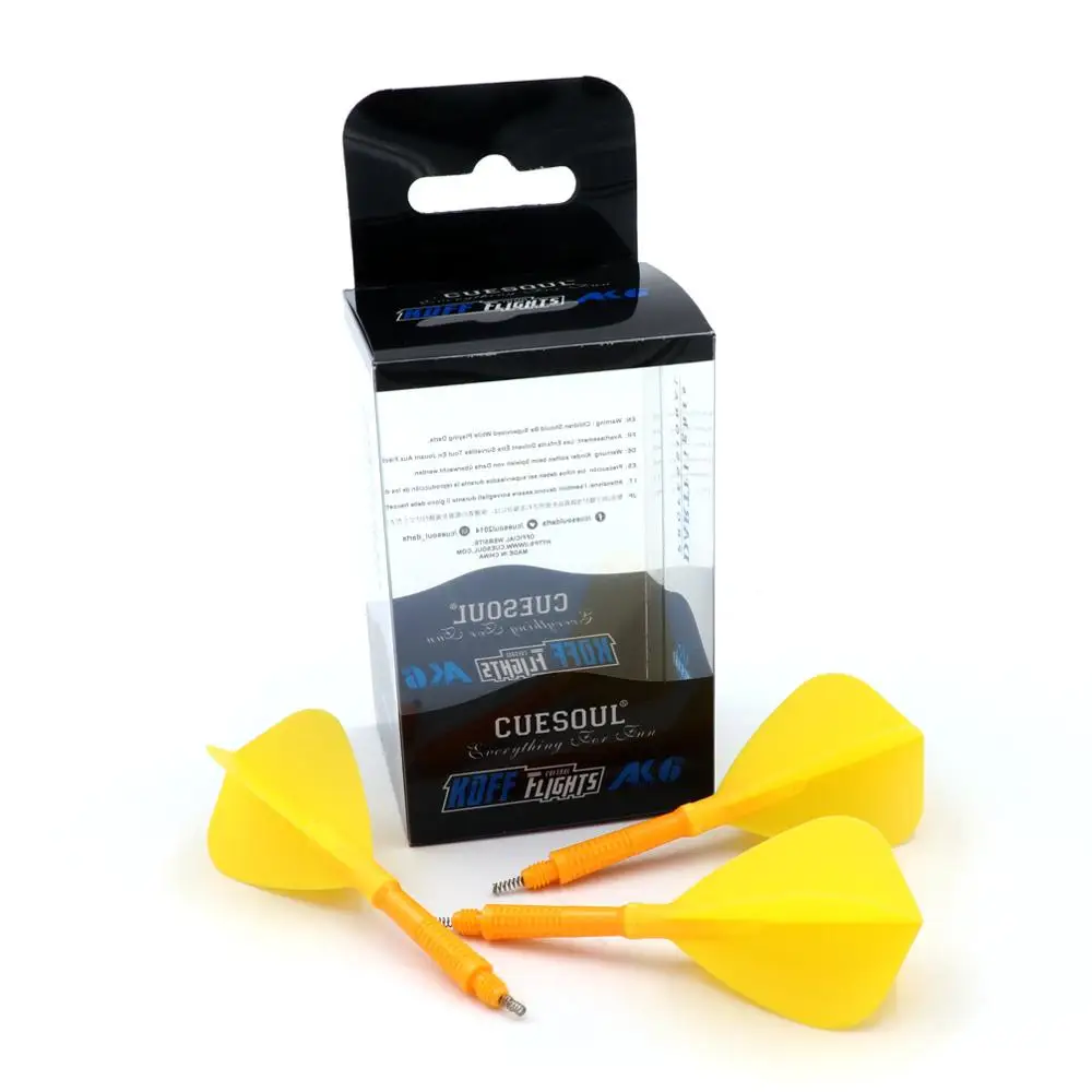CUESOUL KOFF AK6 Dart Stem with AK4 Moulded Dart Flights,Yellow Dart Flight Kite Shape
CUESOUL KOFF AK6 Dart Stem with AK4 Moulded Dart Flights,Yellow Dart Flight Kite Shape