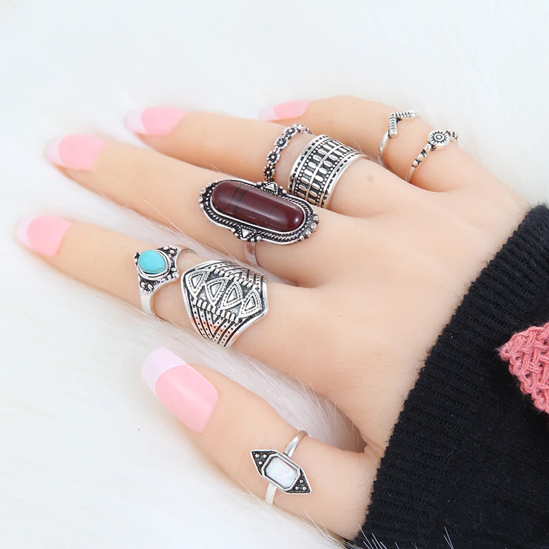 8PCS Bohemian Vintage Tiger Eye Stone Rings Set Women Ethnic Retro Rings for Women Boho Finger Ring
8PCS Bohemian Vintage Tiger Eye Stone Rings Set Women Ethnic Retro Rings for Women Boho Finger Ring