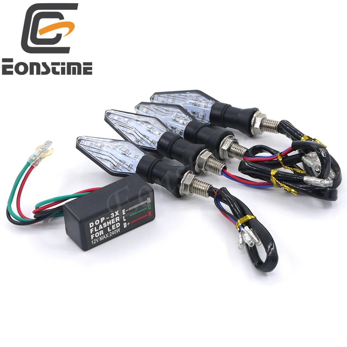 Eonstime Flashing Motorcycle LED Turn Signal Light 12Led Indicator Light Blue&Amber Blinker Light 4pcs LED+1pcs Flasher Relay
Eonstime Flashing Motorcycle LED Turn Signal Light 12Led Indicator Light Blue&Amber Blinker Light 4pcs LED+1pcs Flasher Relay