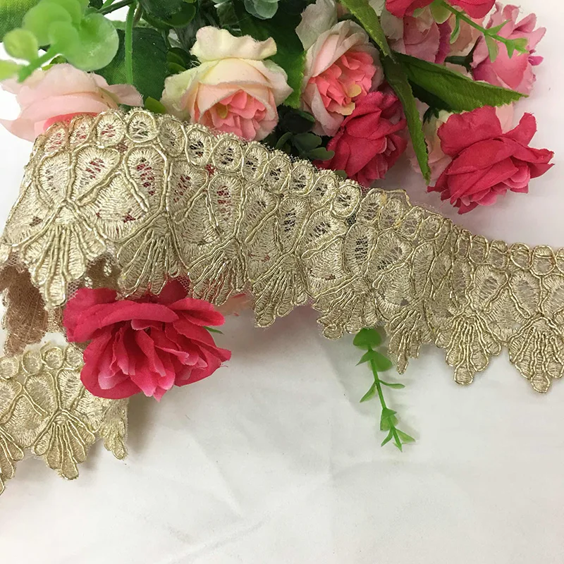 2-5Yards Gold Wedding Dress Wave Lace Applique Golden Thread Guipure Lace Trim Accessories For DIY Sewing Crafts
2-5Yards Gold Wedding Dress Wave Lace Applique Golden Thread Guipure Lace Trim Accessories For DIY Sewing Crafts