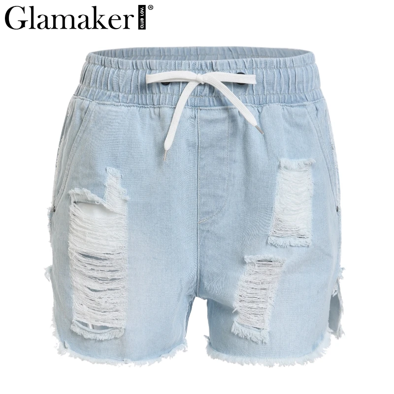 Glamaker Denim lace up hole shorts women Sexy high waist pocket spring jeans shorts Female summer streetwear party casual shorts
Glamaker Denim lace up hole shorts women Sexy high waist pocket spring jeans shorts Female summer streetwear party casual shorts