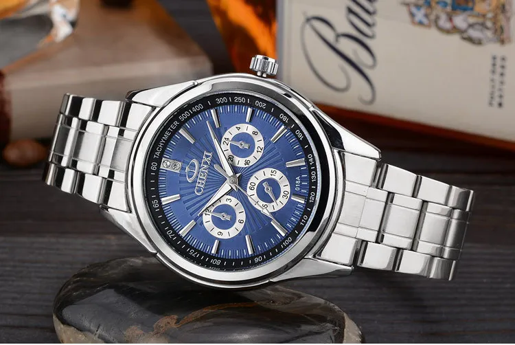 Luxury Brand CHENXI Silver Full Stainless Steel Men Watches Waterproof Quartz Wristwatch for Man 2016 Business Clock White Hour
Luxury Brand CHENXI Silver Full Stainless Steel Men Watches Waterproof Quartz Wristwatch for Man 2016 Business Clock White Hour