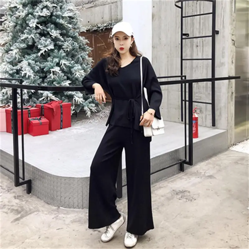Fashion Knitwear Sweater Suit female New Casual Loose sweater two-piece Suit women sweater Pants suit women Increase size 4XL
Fashion Knitwear Sweater Suit female New Casual Loose sweater two-piece Suit women sweater Pants suit women Increase size 4XL