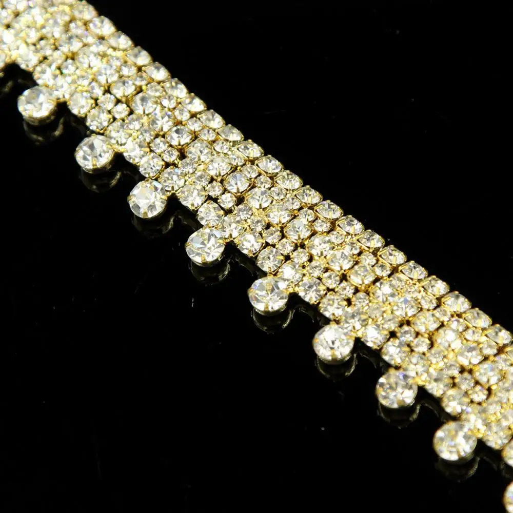 5Yards Diamond Crystal Rhinestone Cup Chai Metal Claw Rhinestone Trimming for DIY Garment Accessories Silver Golden
5Yards Diamond Crystal Rhinestone Cup Chai Metal Claw Rhinestone Trimming for DIY Garment Accessories Silver Golden