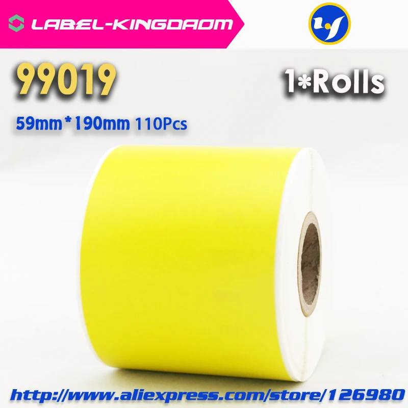 1 рулон Dymo 99019 желтый цвет общий ярлык 59 мм * 190 110 шт совместимый для LabelWriter 450 турбо