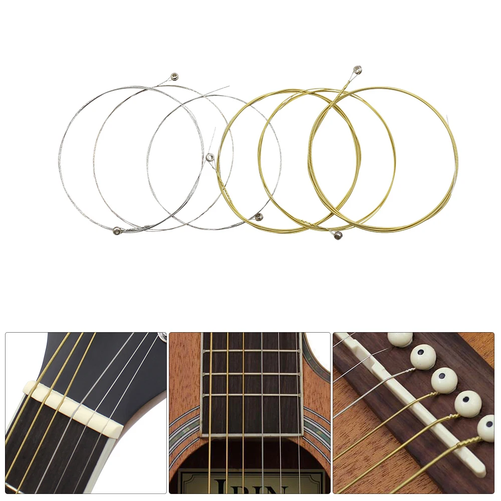Full Set 6pcs Acoustic Folk Guitar Strings Replacement (.009-.045) Steel Core Copper Alloy Wound with End Ball Medium Tension
Full Set 6pcs Acoustic Folk Guitar Strings Replacement (.009-.045) Steel Core Copper Alloy Wound with End Ball Medium Tension