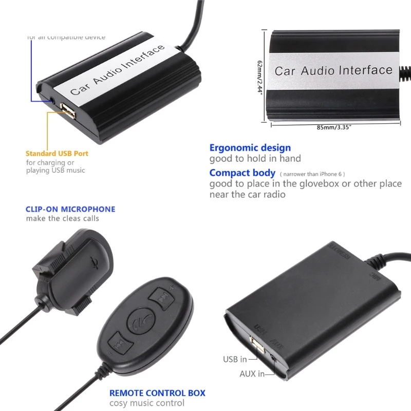 Лидер продаж новый 12-контактный Автомобильный Bluetooth музыкальный комплект