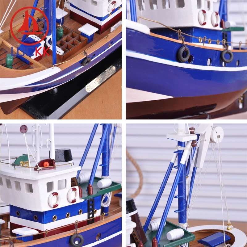 LUCKK 45CM DIY Wooden Model Ship For Fishing Blue Home Decoration Sea Style Office Wood For Crafts Sailing Model Gift Souvenirs
LUCKK 45CM DIY Wooden Model Ship For Fishing Blue Home Decoration Sea Style Office Wood For Crafts Sailing Model Gift Souvenirs