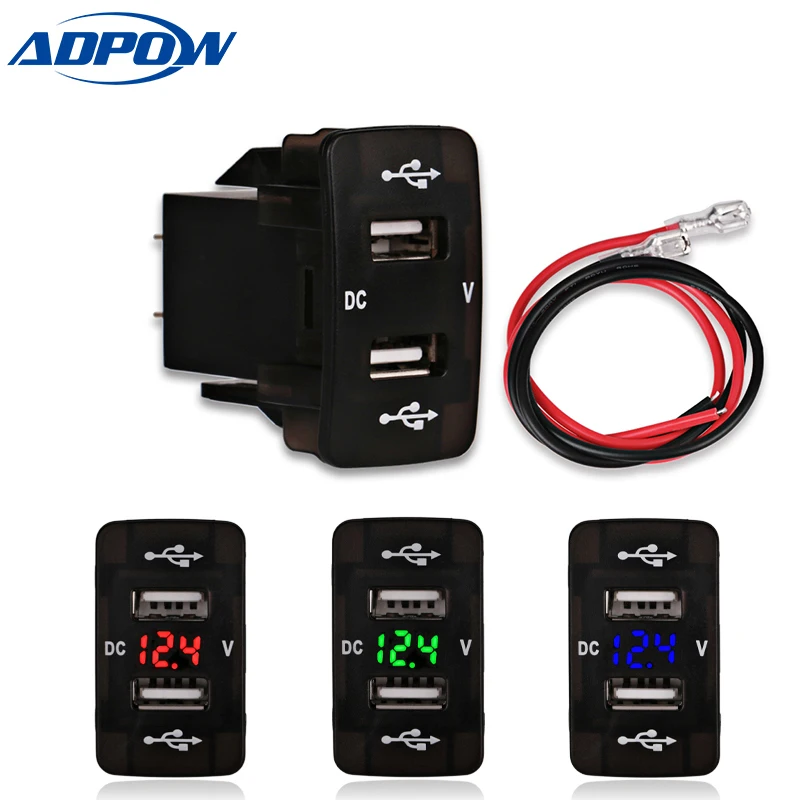 LED Car Charger For Smartphone 2 USB Port Car Charging Socket Charger With LED Display For Honda
LED Car Charger For Smartphone 2 USB Port Car Charging Socket Charger With LED Display For Honda