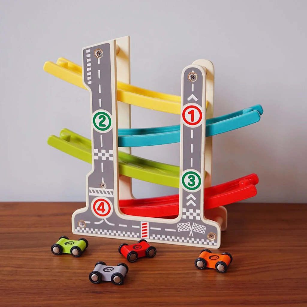 Wooden Click Clack Racetrack Ramp Racer Race Track Car Game Playset for Kids Children Boys Girls
Wooden Click Clack Racetrack Ramp Racer Race Track Car Game Playset for Kids Children Boys Girls