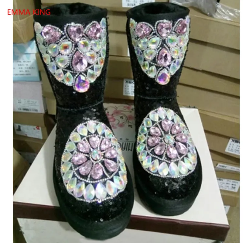 2018 Winter Fashion Women Fur Snow Boots Luxury Rhinestone Studded Rihanna Creepers Shoes Warmer Cozy Ladies Ankle Cotton Boots
2018 Winter Fashion Women Fur Snow Boots Luxury Rhinestone Studded Rihanna Creepers Shoes Warmer Cozy Ladies Ankle Cotton Boots