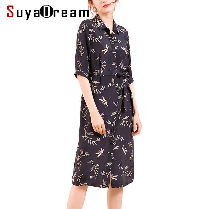 Женское платье-рубашка SuyaDream, 23 мм, 100% натуральный шелк, длина до колена, с рукавом до локтя, с поясом, платья для женщин, новинка 2021, Осень-зима
Женское платье-рубашка SuyaDream, 23 мм, 100% натуральный шелк, длина до колена, с рукавом до локтя, с поясом, платья для женщин, новинка 2021, Осень-зима