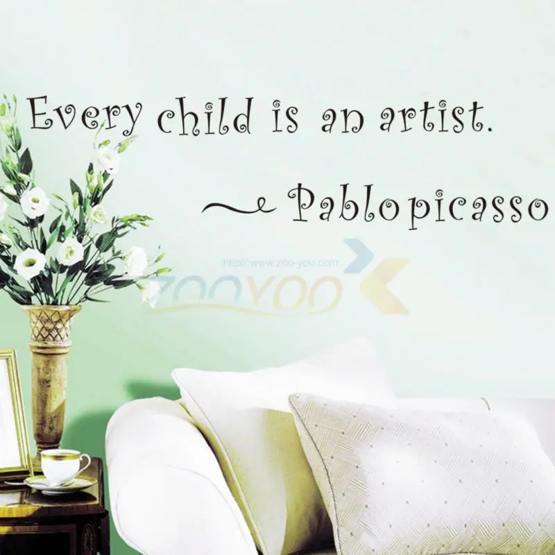 Every Child Is An Artist home decoration wall decals ZooYoo8155 decorative adesivo de parede removable vinyl wall stickers
Every Child Is An Artist home decoration wall decals ZooYoo8155 decorative adesivo de parede removable vinyl wall stickers