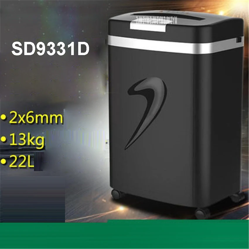 1pc SD9331D electric shredder section office personal home office 22L shredders quasi granular mute safer Paper width 220mm
1pc SD9331D electric shredder section office personal home office 22L shredders quasi granular mute safer Paper width 220mm