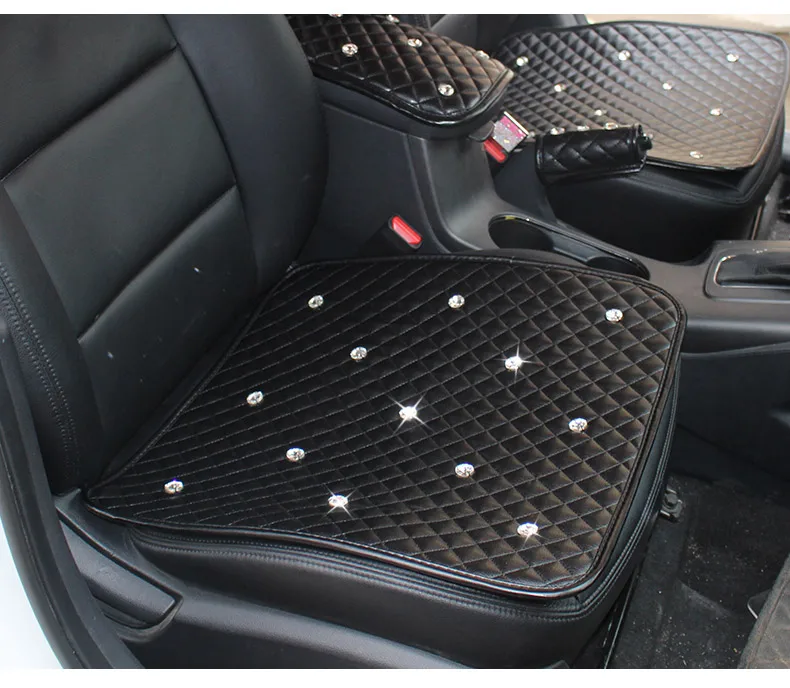 Simple Diamond Crystal Leather Car Seat Cushion Woman Universal Size Auto Front Seat Pads Rhinestone Rear Back Seat Covers 1pcs
Simple Diamond Crystal Leather Car Seat Cushion Woman Universal Size Auto Front Seat Pads Rhinestone Rear Back Seat Covers 1pcs