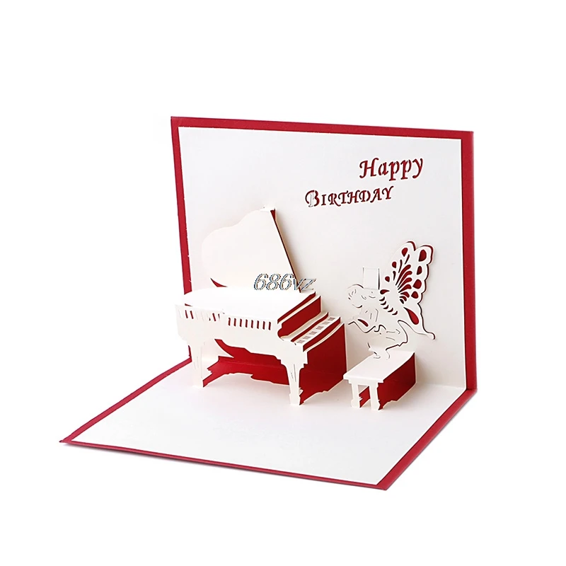 Поздравительные открытки на день рождения 3D лазерная вырезка поздравительные