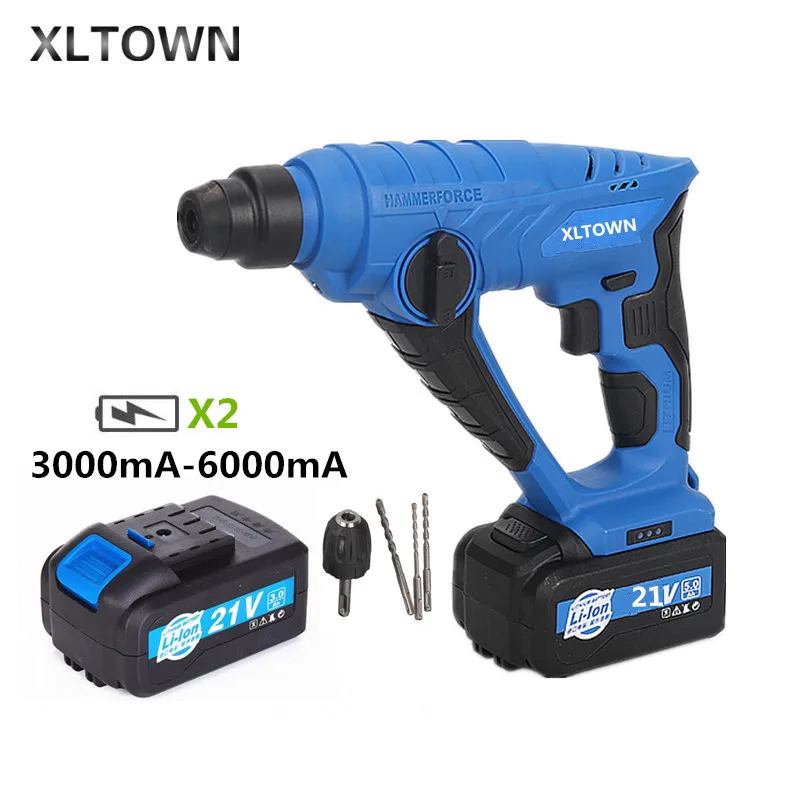 XLTOWN Новый 21v Электрический молот литиевая батарея ударная электрическая дрель